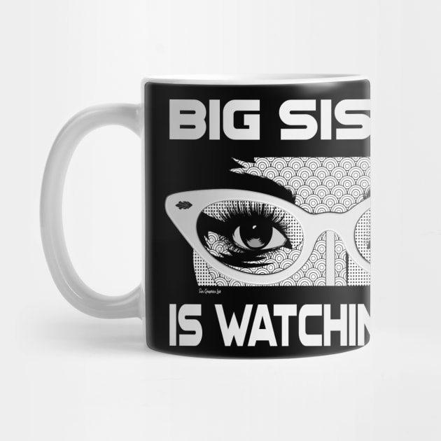 Big Sister is Watching You Comic Art Orwellian (vers 1) by SunGraphicsLab